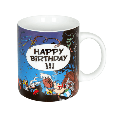 becher könitz porzellan asterix - happy birthday