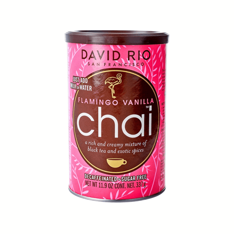David Rio - Flamingo Vanilla Decaf Chai Tee 337g Dose - Teekränzchen