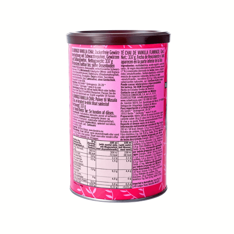 David Rio - Flamingo Vanilla Decaf Chai Tee 337g Dose - Teekränzchen