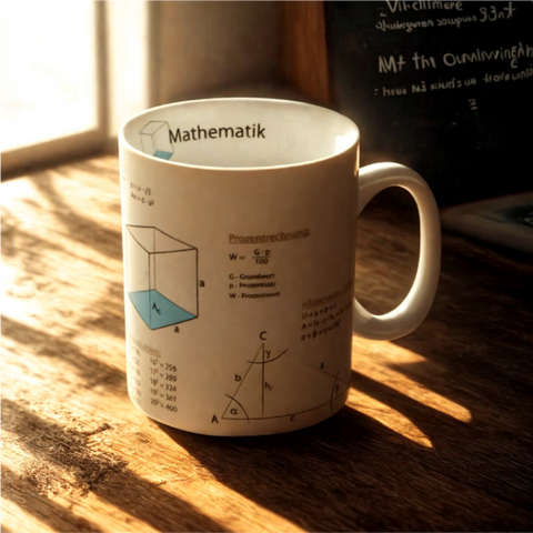 Wissensbecher Mathematik aus Porzellan - Teekränzchen