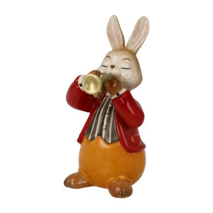Figur Hase - Eifriger Trompeter - Teekränzchen