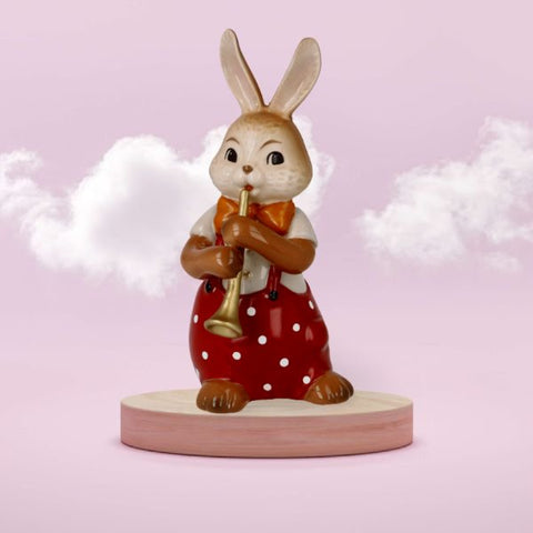 Figur Hase - Süßer Flötenspieler - Teekränzchen