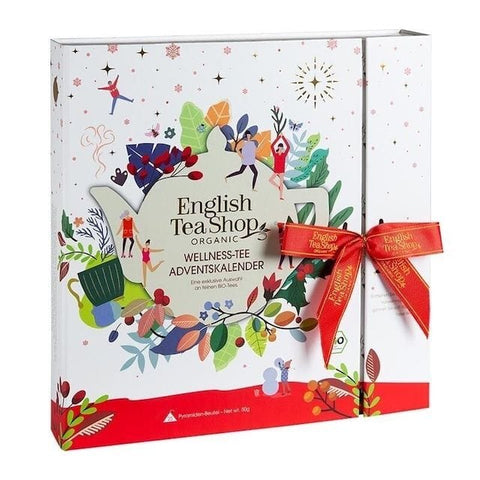 Premium Tee Adventskalender Teebuch mit Schleife - Teekränzchen
