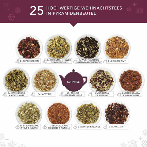 Puzzle Tee Adventskalender Happy Holiday 24 Premium Tees + 1 Extratee - Teekränzchen