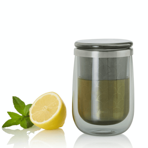 AdHoc FUSION GLASS Teeglas mit Teefilter 400ml