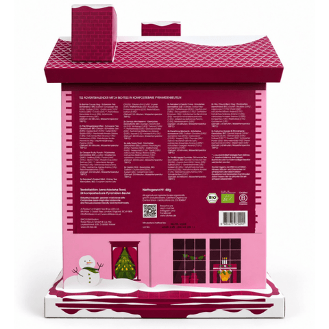 Tee Adventskalender "Winter Cottage“, 24 Pyramidenbeutel
