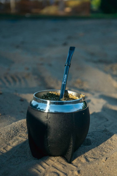Una Bomba Blac - Yerba Mate - Tee - Strohhalm aus Edelstahl - Teekränzchen