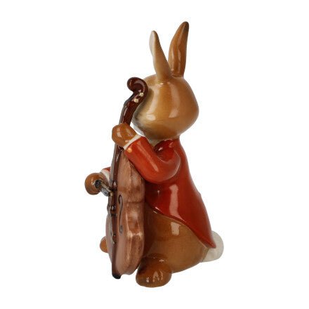 Figur Hase - Fröhlicher Bassist - Teekränzchen