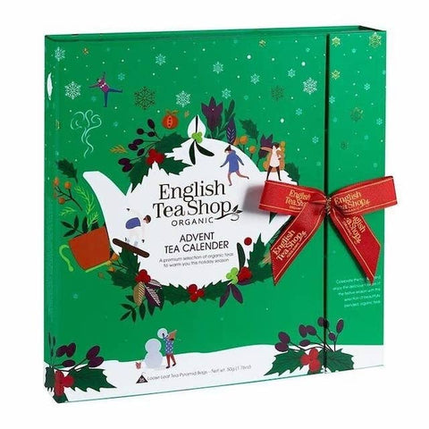 Premium Tee Adventskalender Teebuch mit Schleife - Teekränzchen